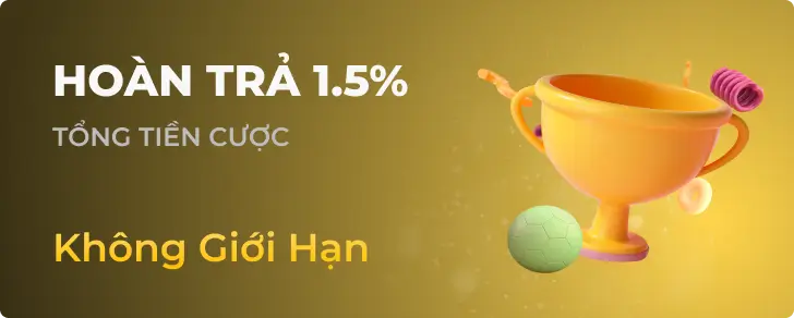 Chương trình Hoàn Trả 1.5% tại Fun88